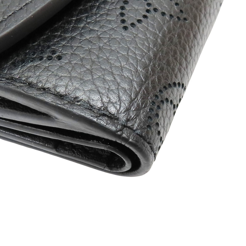 黑色 Mahina牛皮 Iris XS 扣式短夾【LOUIS VUITTON LV 路易威登】 M67498-11