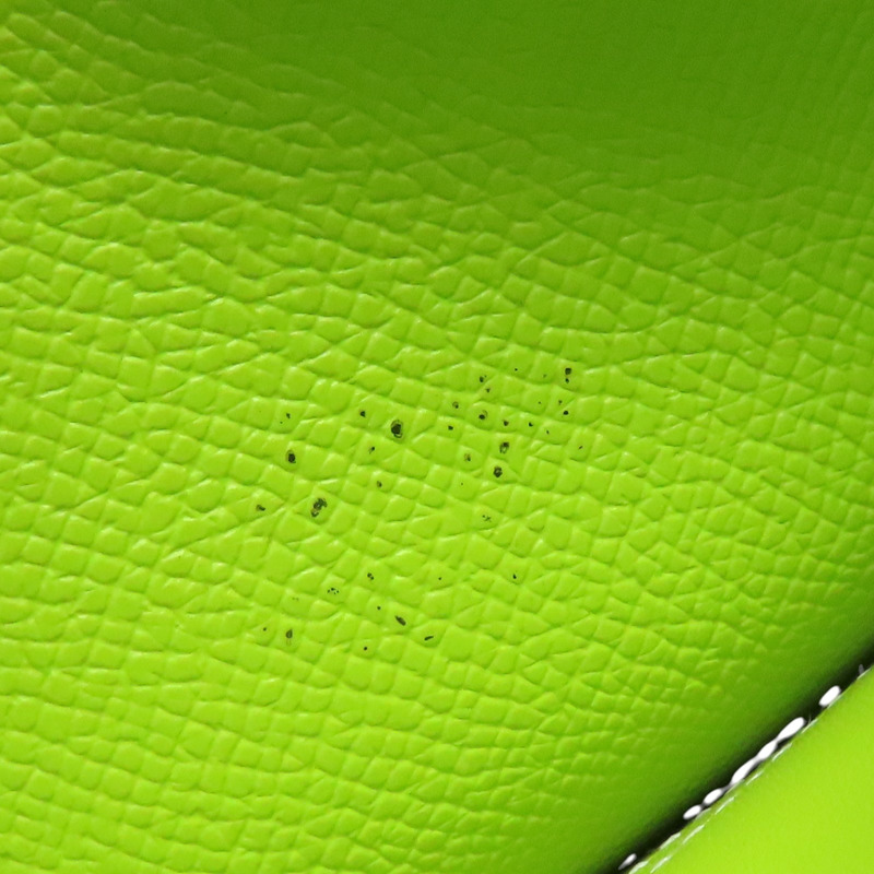 檸檬綠 Epsom牛皮 Azap Combine 拉鍊長夾 □O刻 銀扣【HERMES 愛馬仕】-16