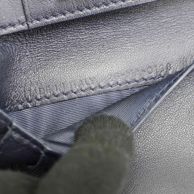 藍色 緹花帆布 DiorAddict 扣式短夾【Dior 迪奧】-10