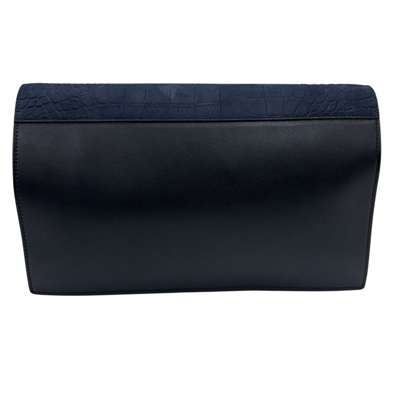 深藍色 牛皮 鱷魚皮 Pocket Envelope 肩背包【CELINE 賽琳】-2