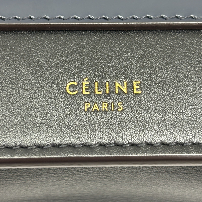 深藍色 牛皮 鱷魚皮 Pocket Envelope 肩背包【CELINE 賽琳】-8