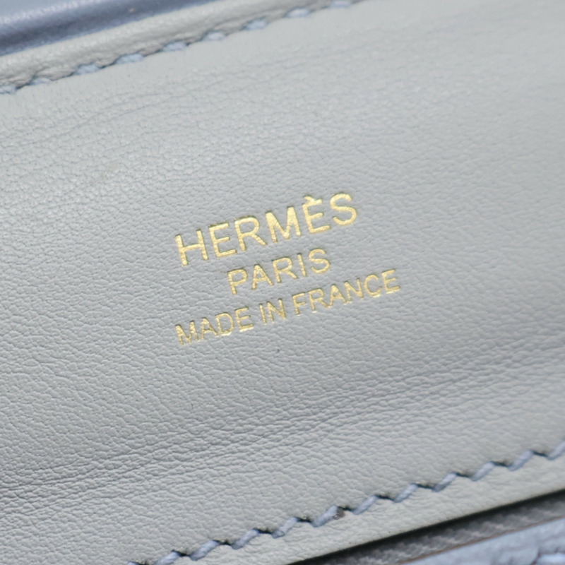 亞麻藍 Swift牛皮 24/24 Mini 肩背包 Z刻 金扣【HERMES 愛馬仕】-7