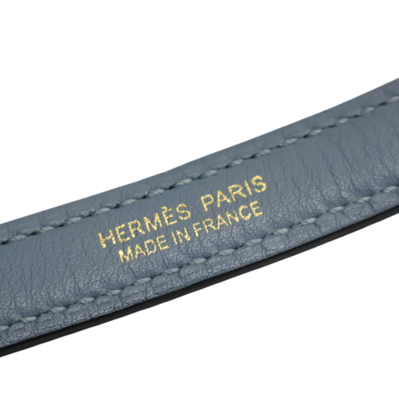 亞麻藍 Swift牛皮 24/24 Mini 肩背包 Z刻 金扣【HERMES 愛馬仕】-9