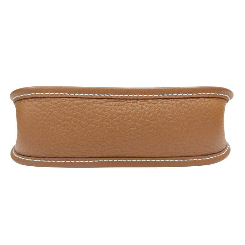 金棕色 Taurillon牛皮 Mini Evelyne 肩背包 W刻 金扣【HERMES 愛馬仕】-3