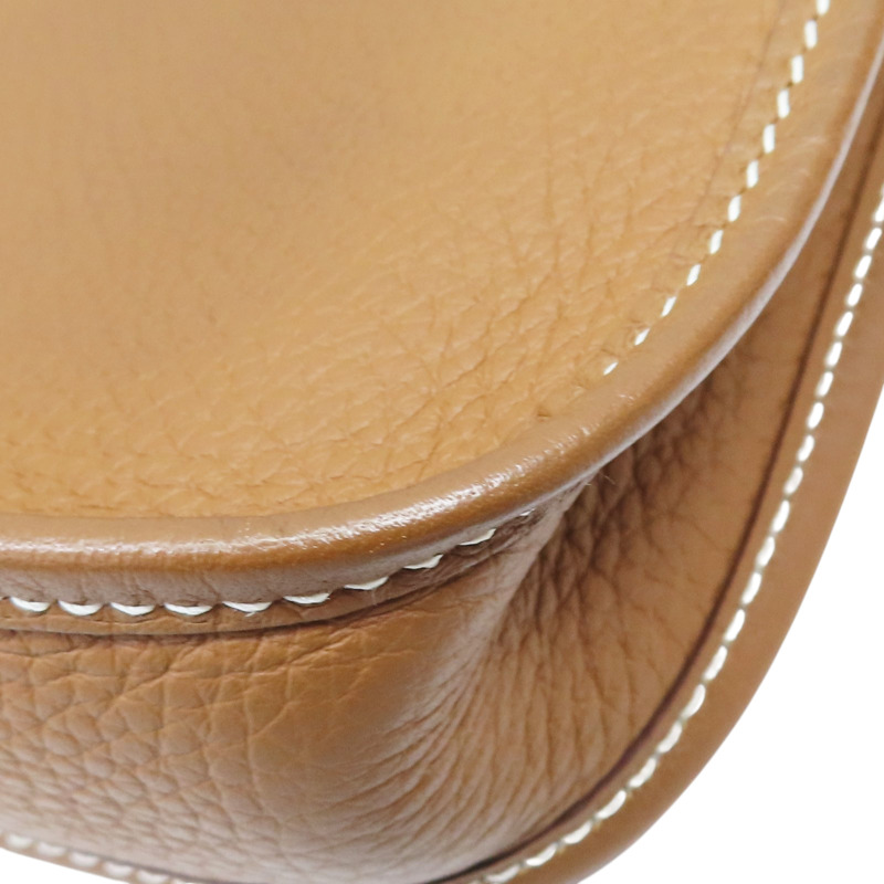 金棕色 Taurillon牛皮 Mini Evelyne 肩背包 W刻 金扣【HERMES 愛馬仕】-11