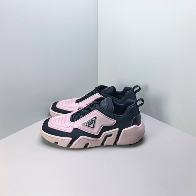 PRADA普拉達 Techno Stretch 織物運動 低幫休閒鞋 黑色 尺碼：38碼 99新-0