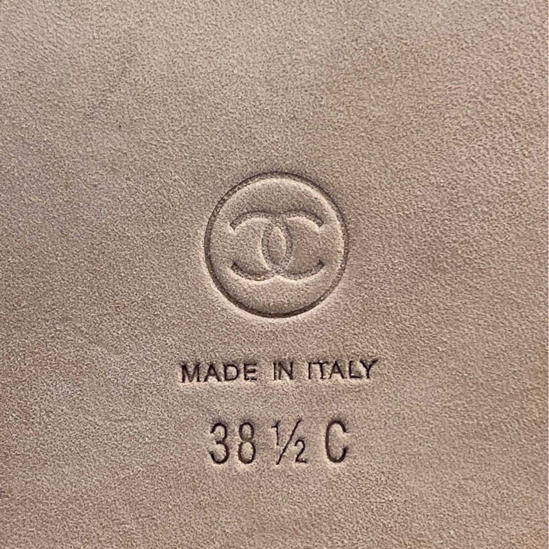 chanel香奈兒 23K奶茶色綁帶長靴 38.5碼 98新-8