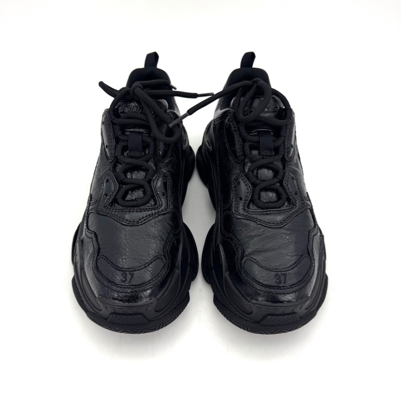 Balenciaga 巴黎世家 Triple S 百搭舒適 98新 生活休閒鞋 黑色 女款 尺碼37碼-1