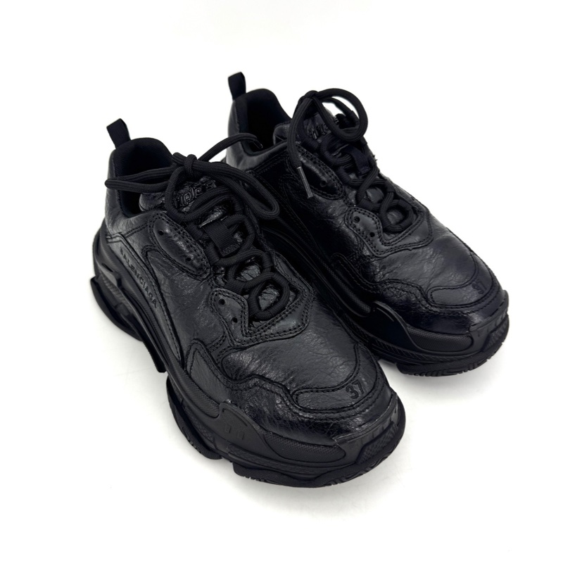 Balenciaga 巴黎世家 Triple S 百搭舒適 98新 生活休閒鞋 黑色 女款 尺碼37碼-2
