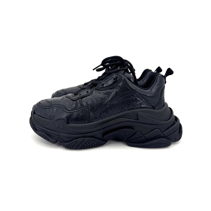 Balenciaga 巴黎世家 Triple S 百搭舒適 98新 生活休閒鞋 黑色 女款 尺碼37碼-4