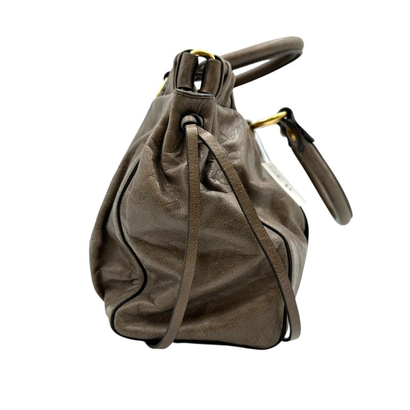 【美收精品】Miu Miu 咖色手提包 C-30【隔月月中將轉賣至日本 上架期限30天】-2