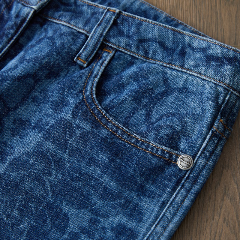 ❤️ CHANEL 山茶花圖案 好版型 牛仔褲-3