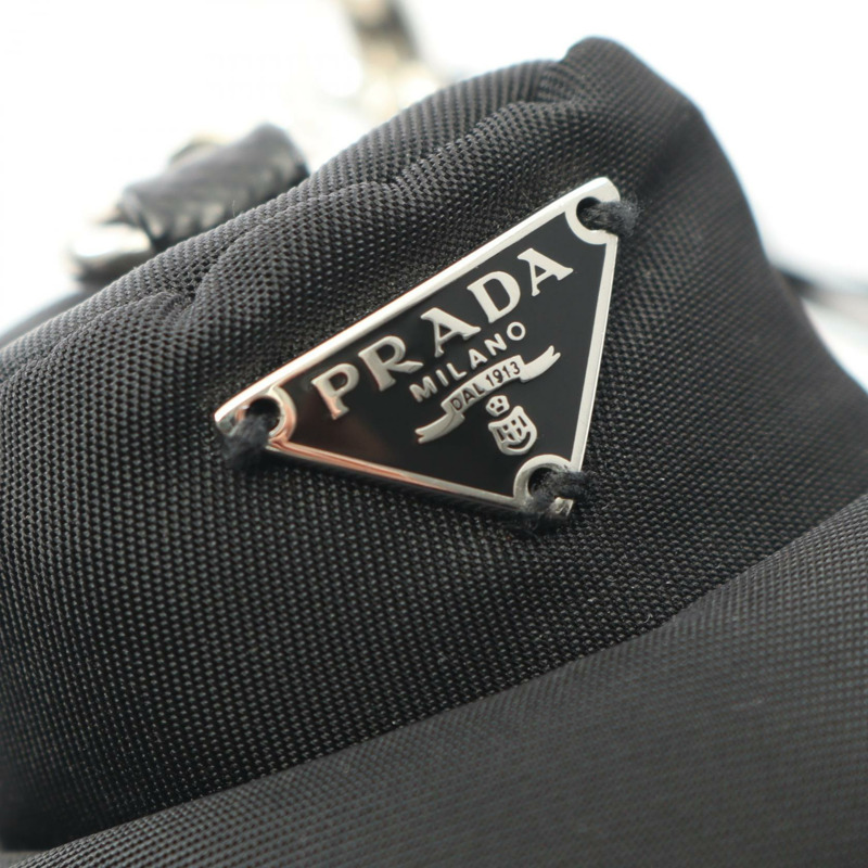 PRADA Re-Nylon Soft 機器人吊飾 1TT181_2COU_F0002 Saffiano 皮革 黑色 二手-2