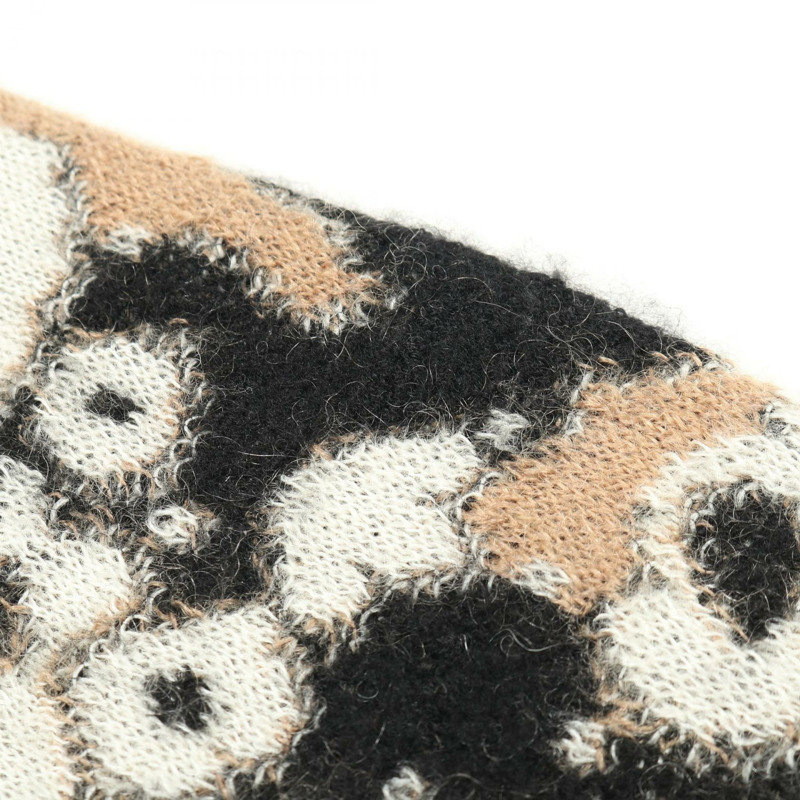 香奈兒 COCO 標誌開襟毛衣 #34 P75362K10782 羊絨 Moheya 棕色 二手 CC-5