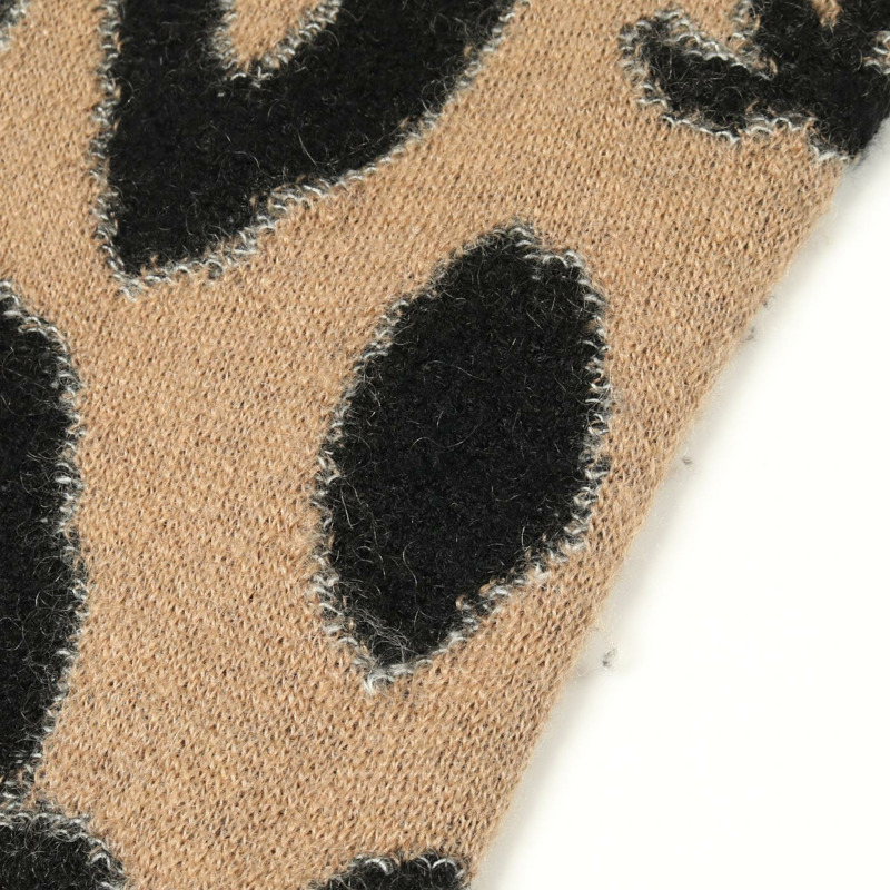 香奈兒 COCO 標誌開襟毛衣 #34 P75362K10782 羊絨 Moheya 棕色 二手 CC-6