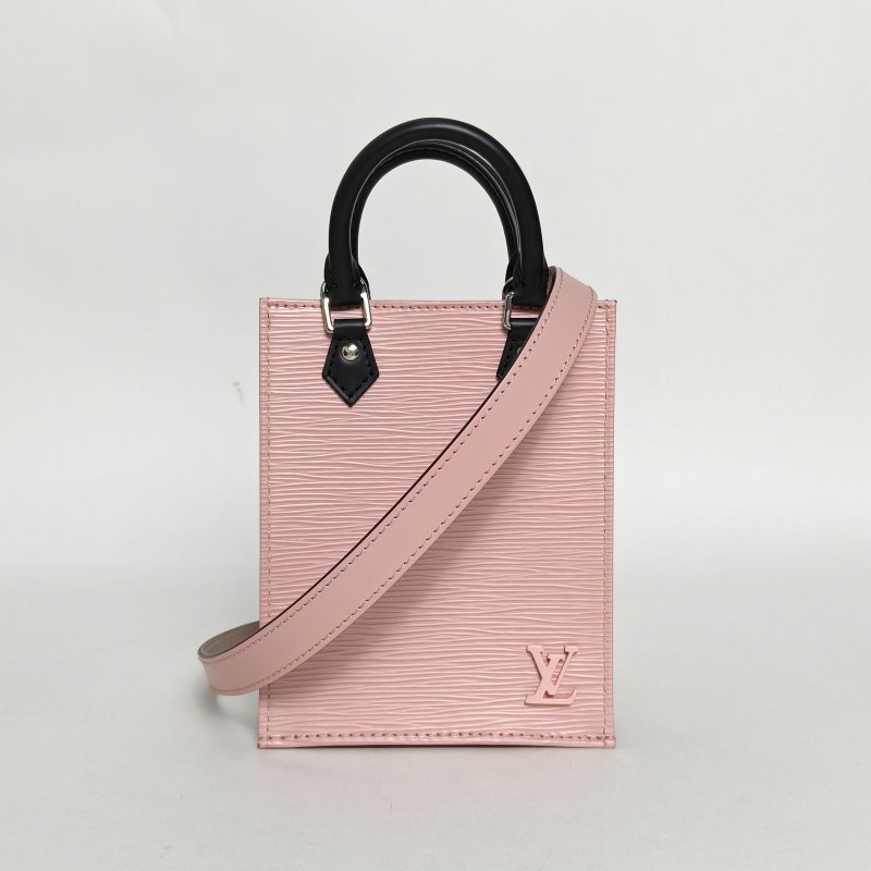 LOUIS VUITTON PETITSACPLAT琴譜包14粉色EPI水波紋牛皮晶片肩背包-0