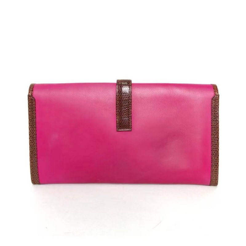 HERMES JigeElan手包29L3玫瑰紫Swift皮/蜥蜴皮無肩背包-2