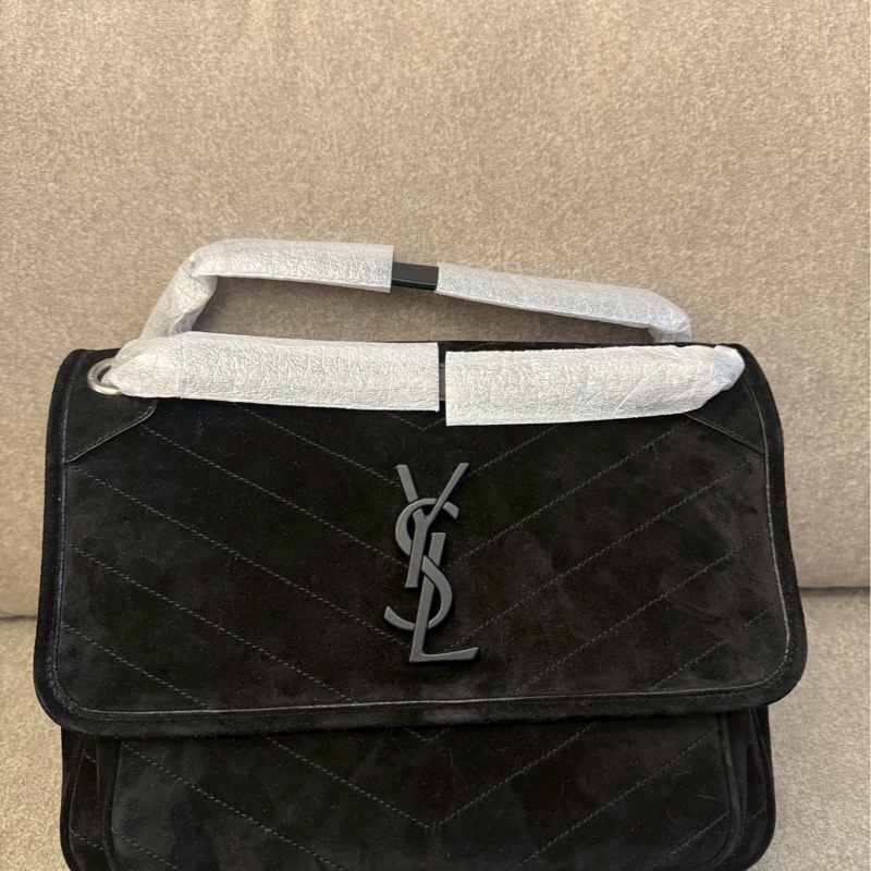 YSL NIKI麂皮黑色中號-0
