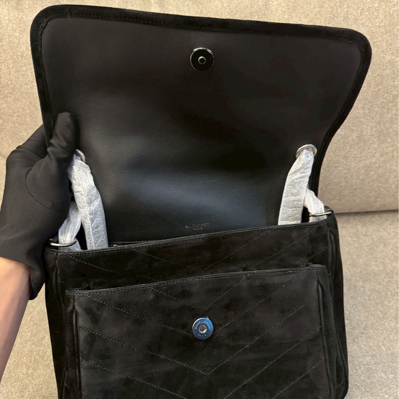 YSL NIKI麂皮黑色中號-5