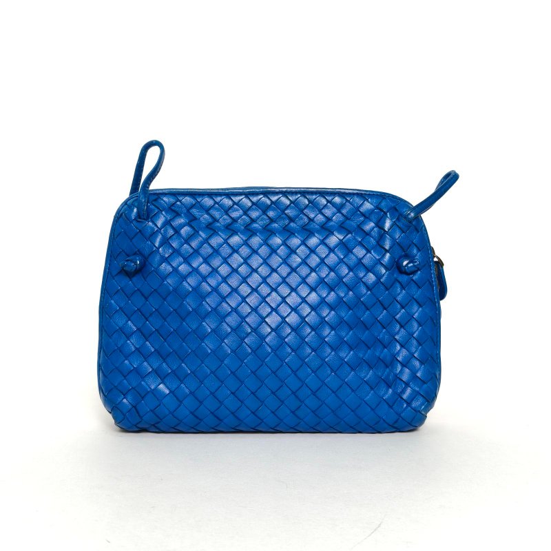 BOTTEGA VENETA 藍色羊皮鎢鋼扣BV單肩包肩背包-2