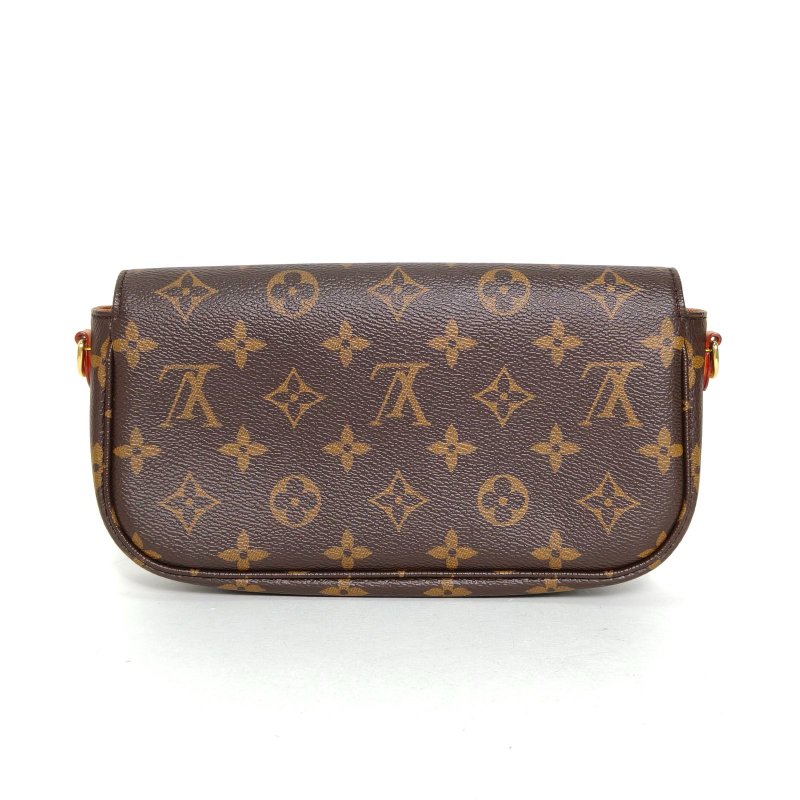 LOUIS VUITTON IVY鏈條腋下包老花PVC金扣晶片肩背包-2