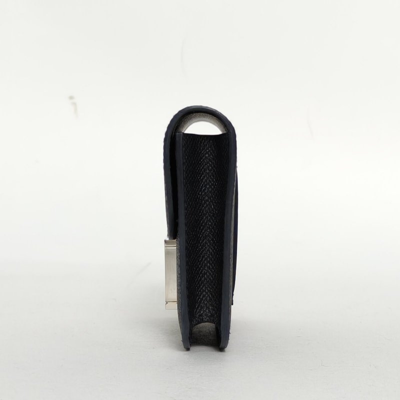 HERMES Constance康康Slim89黑色Epsom皮W刻銀扣肩背包-3