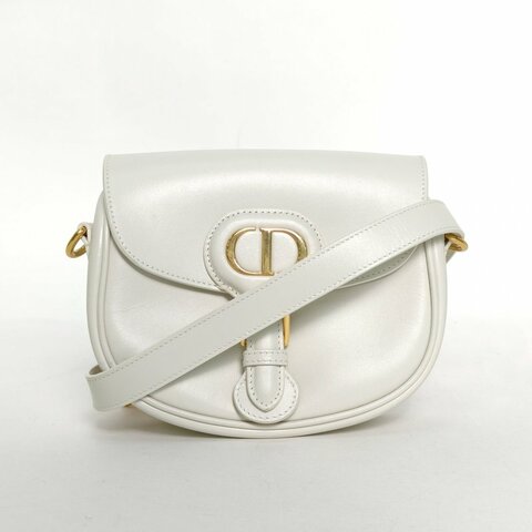 DIOR DiorBobby小號18白色牛皮金扣2023肩背包