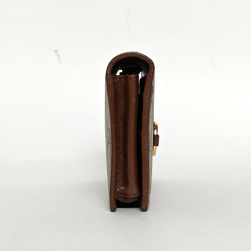 GUCCI Horsebit馬銜扣Woc19老花PVC金扣肩背包-1