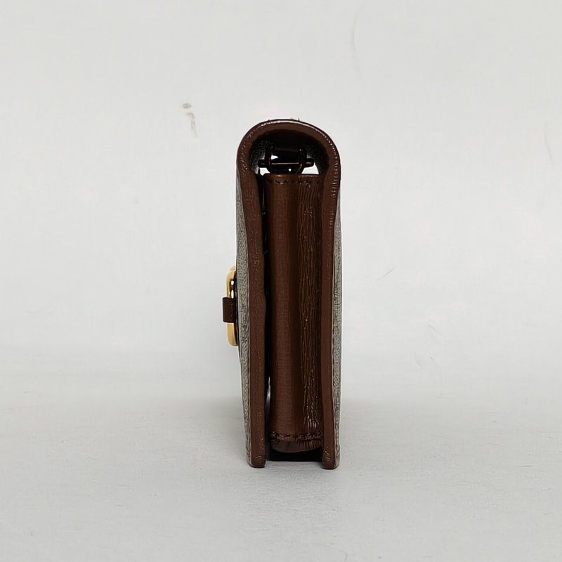 GUCCI Horsebit馬銜扣Woc19老花PVC金扣肩背包-3