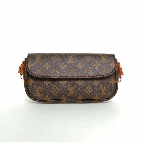 LOUIS VUITTON IVY鏈條腋下包老花PVC金扣晶片肩背包