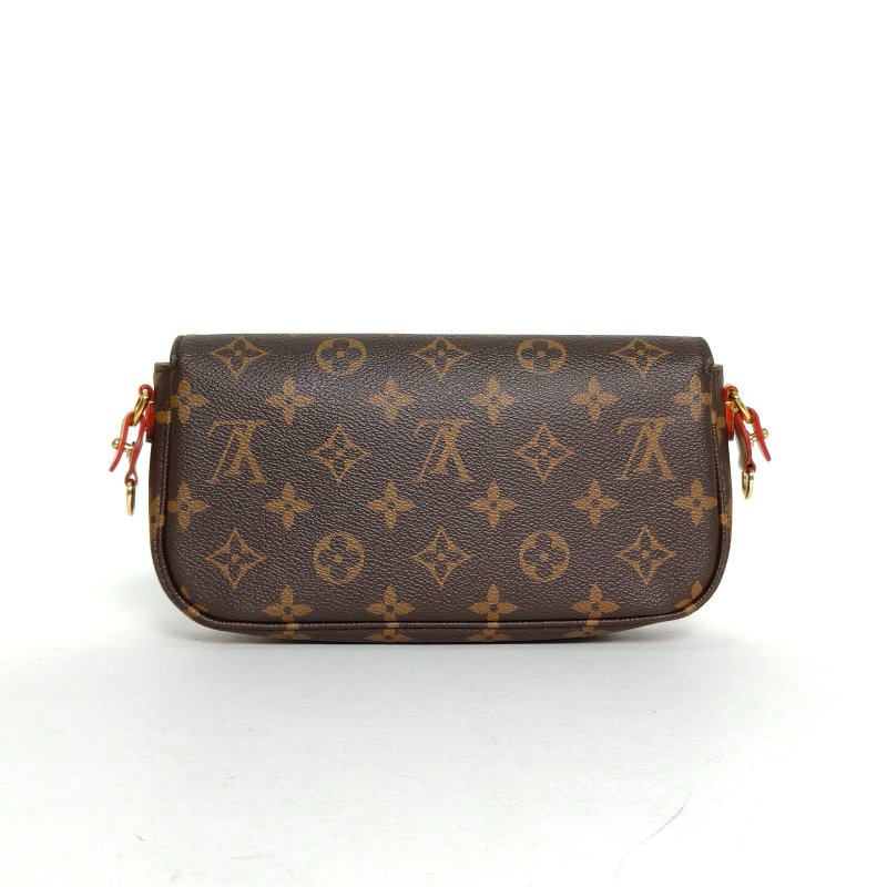 LOUIS VUITTON IVY鏈條腋下包老花PVC金扣晶片肩背包-2