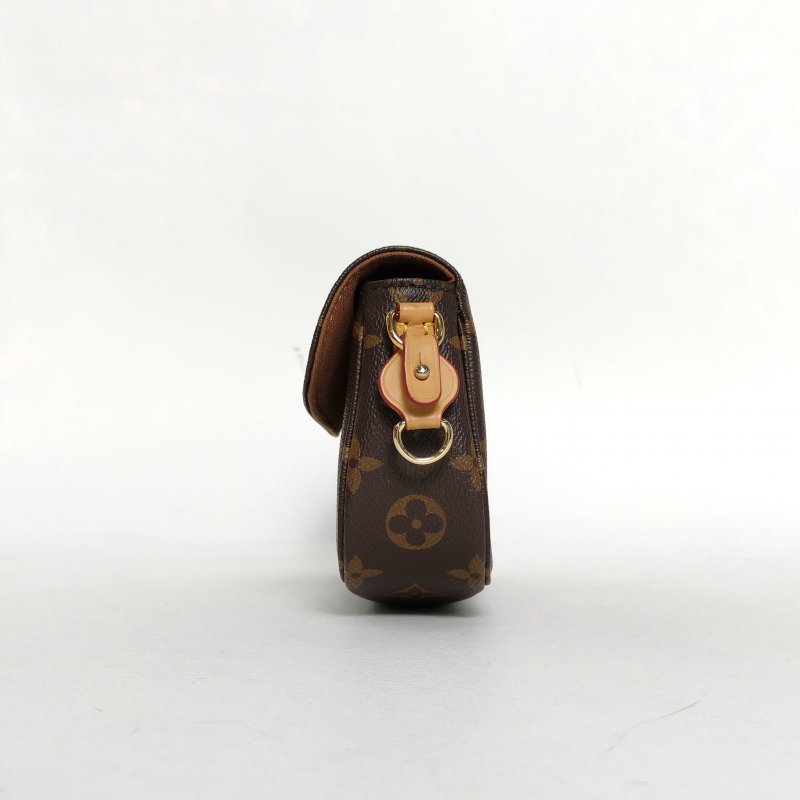 LOUIS VUITTON IVY鏈條腋下包老花PVC金扣晶片肩背包-3