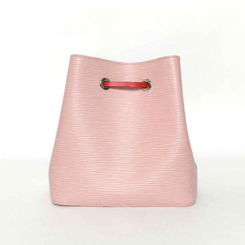 LOUIS VUITTON NÉONOÉ水桶包BB20粉色EPI水波紋牛皮銀扣晶片肩背包-2