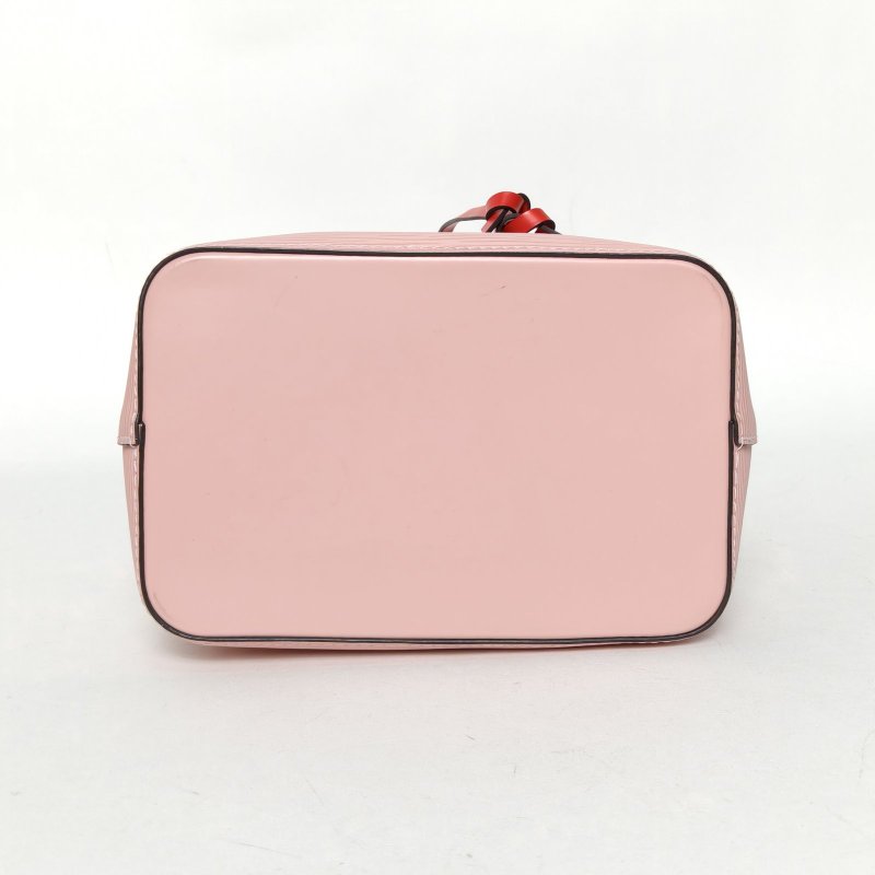 LOUIS VUITTON NÉONOÉ水桶包BB20粉色EPI水波紋牛皮銀扣晶片肩背包-4