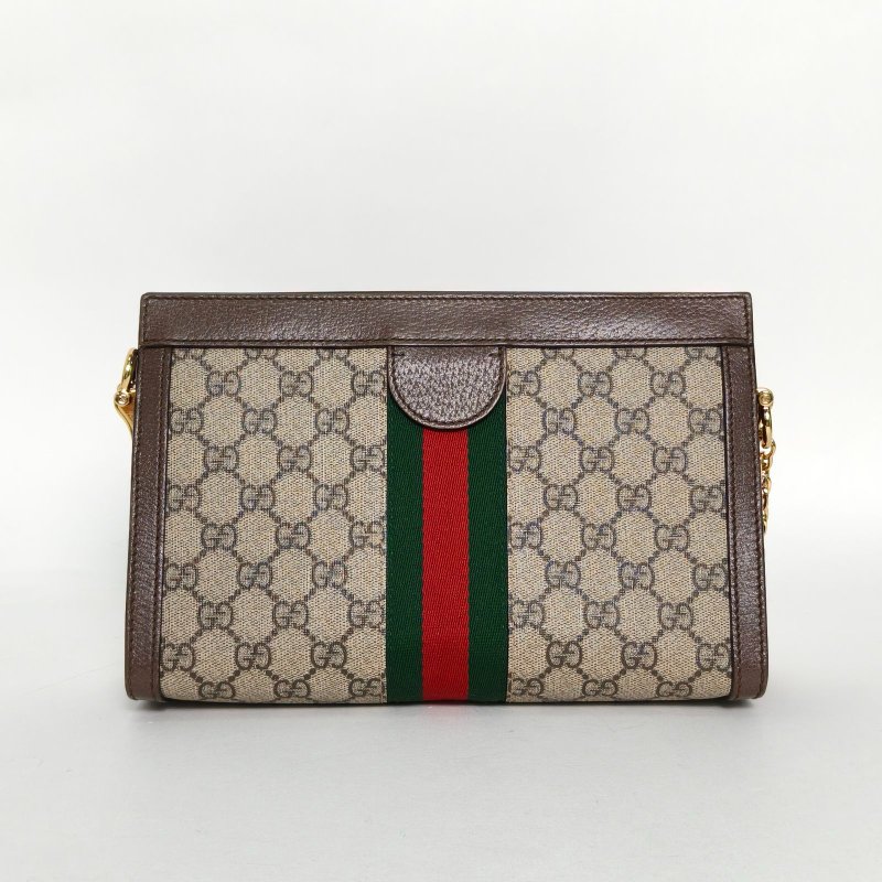 GUCCI Ophidia夾子包小號26老花PVC金扣肩背包-2