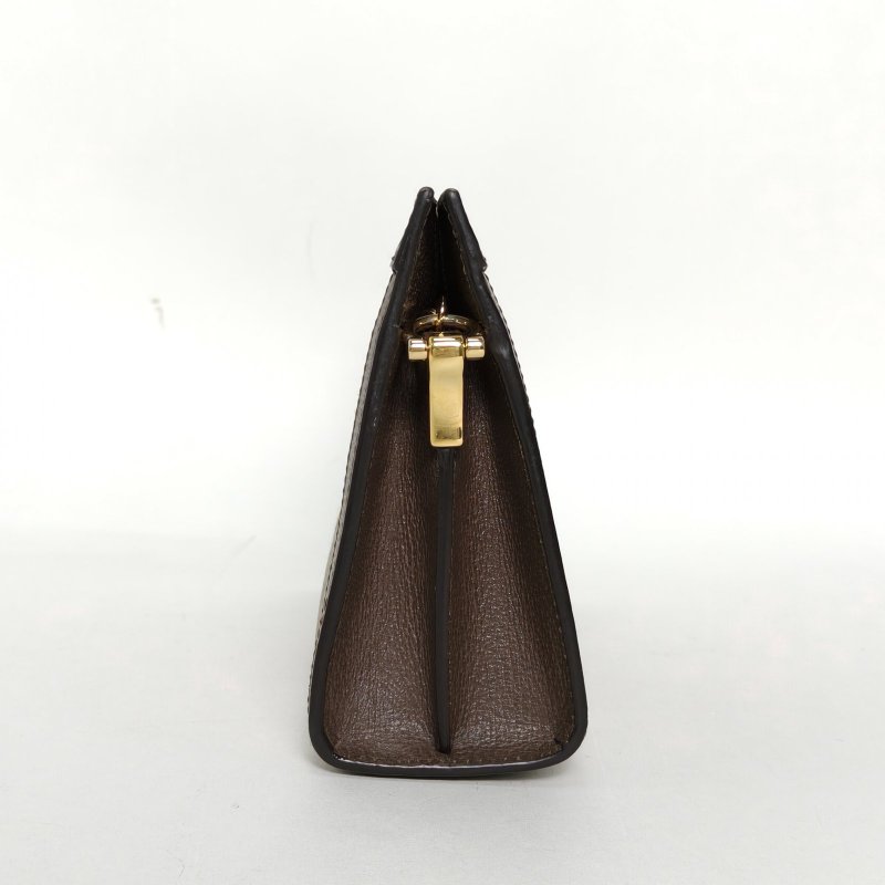 GUCCI Ophidia夾子包小號26老花PVC金扣肩背包-3