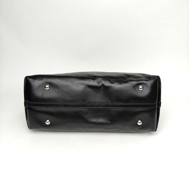 LOUIS VUITTON CARRYALLDark中號39黑色羊皮銀扣晶片肩背包-4