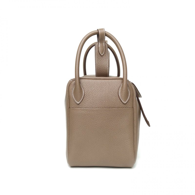 HERMES Lindy3018大象灰TC皮X刻銀扣肩背包-3