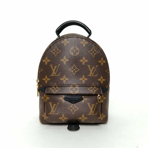 LOUIS VUITTON PalmSprings小書包Mini17新款拉鏈外露老花PVC2021肩背包