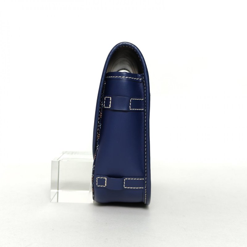 GOYARD Belvedere郵差包二代小號22藍色PVC肩背包-3