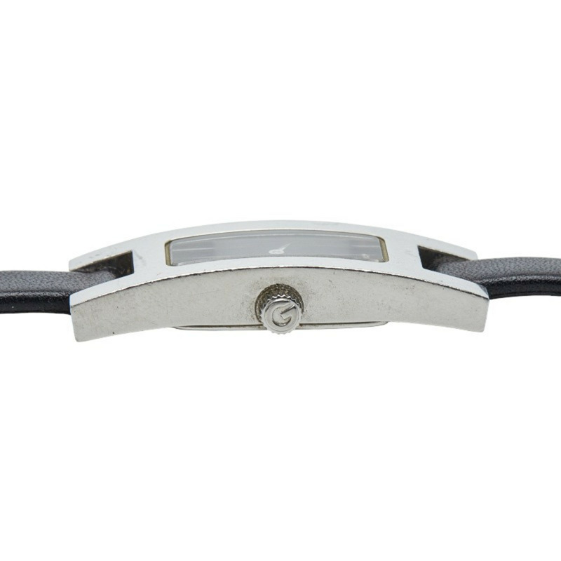 Gucci 3900L 石英腕錶,黑色錶盤,不鏽鋼錶殼,皮革錶帶,女士款-4