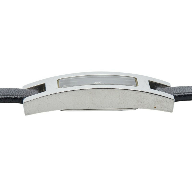 Gucci 3900L 石英腕錶,黑色錶盤,不鏽鋼錶殼,皮革錶帶,女士款-5