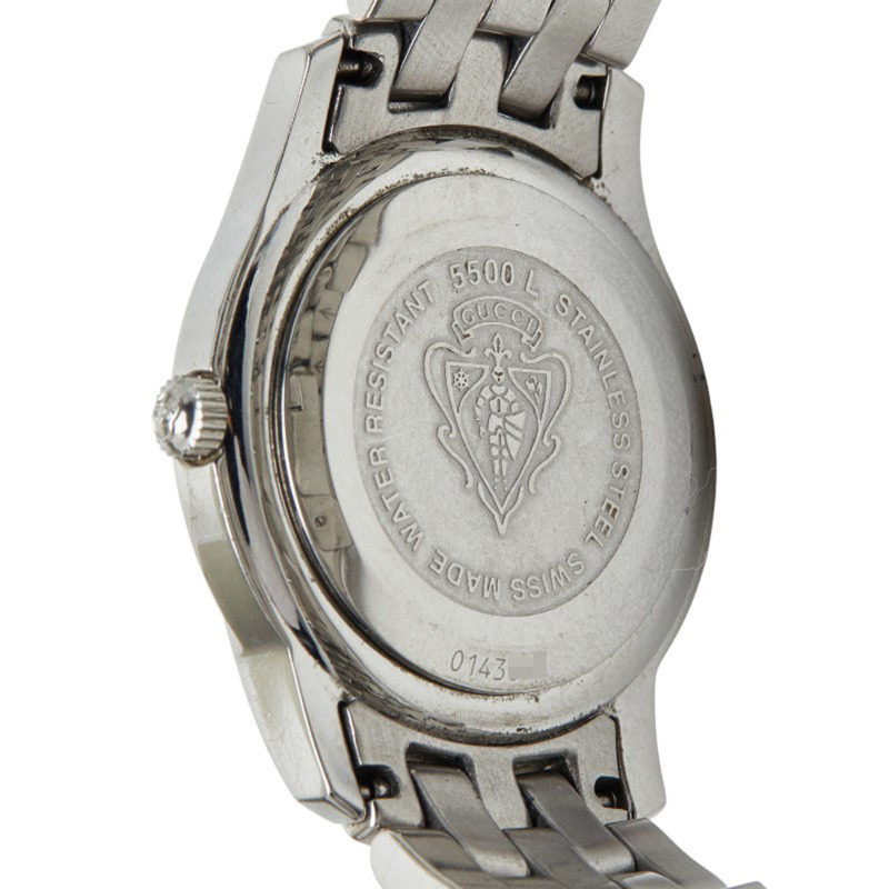 Gucci G-Class 5500L 石英腕錶,黑色錶盤,不鏽鋼錶殼,女款-3
