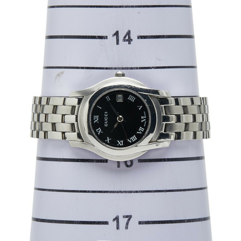 Gucci G-Class 5500L 石英腕錶,黑色錶盤,不鏽鋼錶殼,女款-6