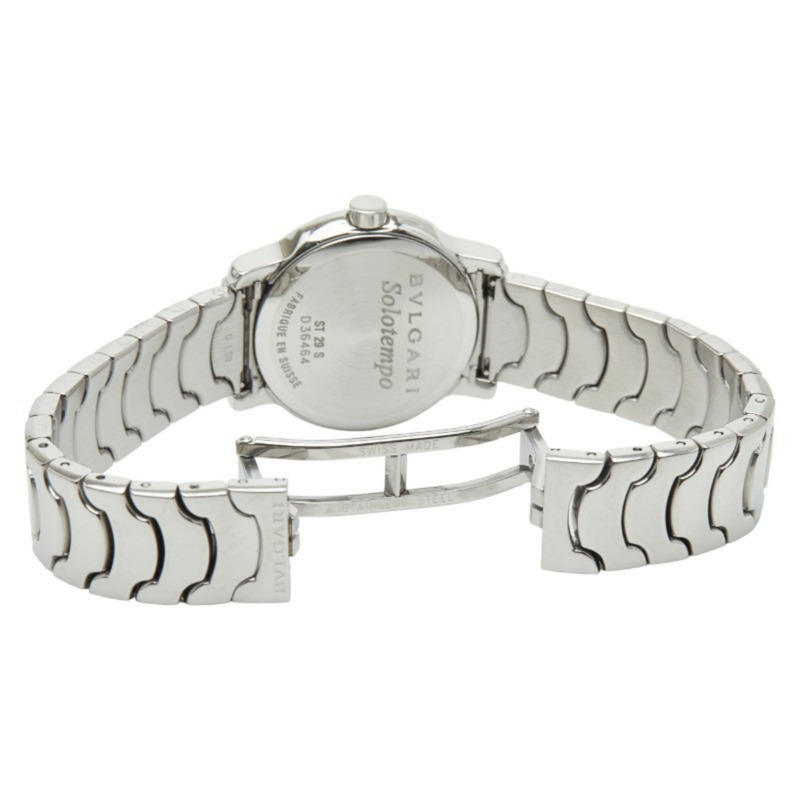 寶格麗 Solotempo ST29S 石英腕錶，黑色錶盤，不鏽鋼錶殼，女士款-2