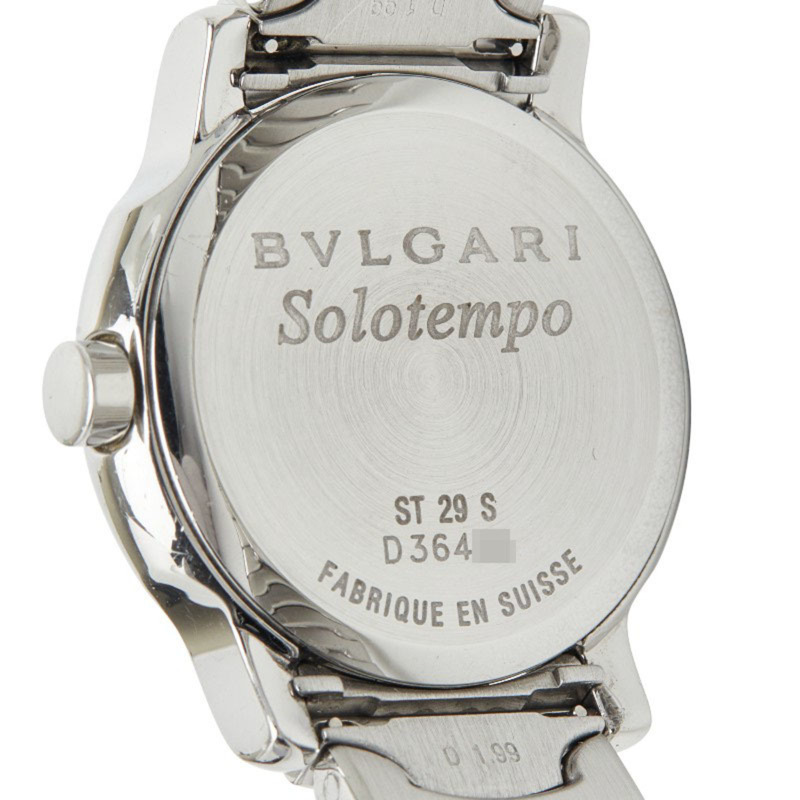 寶格麗 Solotempo ST29S 石英腕錶，黑色錶盤，不鏽鋼錶殼，女士款-3