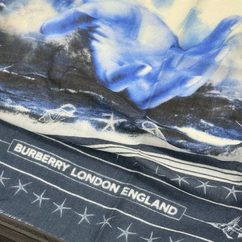 BURBERRY 羊絨圍巾披肩-3
