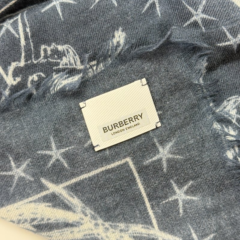 BURBERRY 羊絨圍巾披肩-4