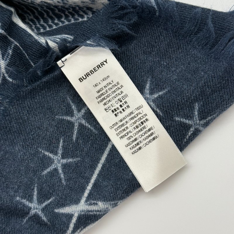 BURBERRY 羊絨圍巾披肩-5