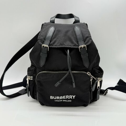 BURBERR 黑色尼龍 雙肩包